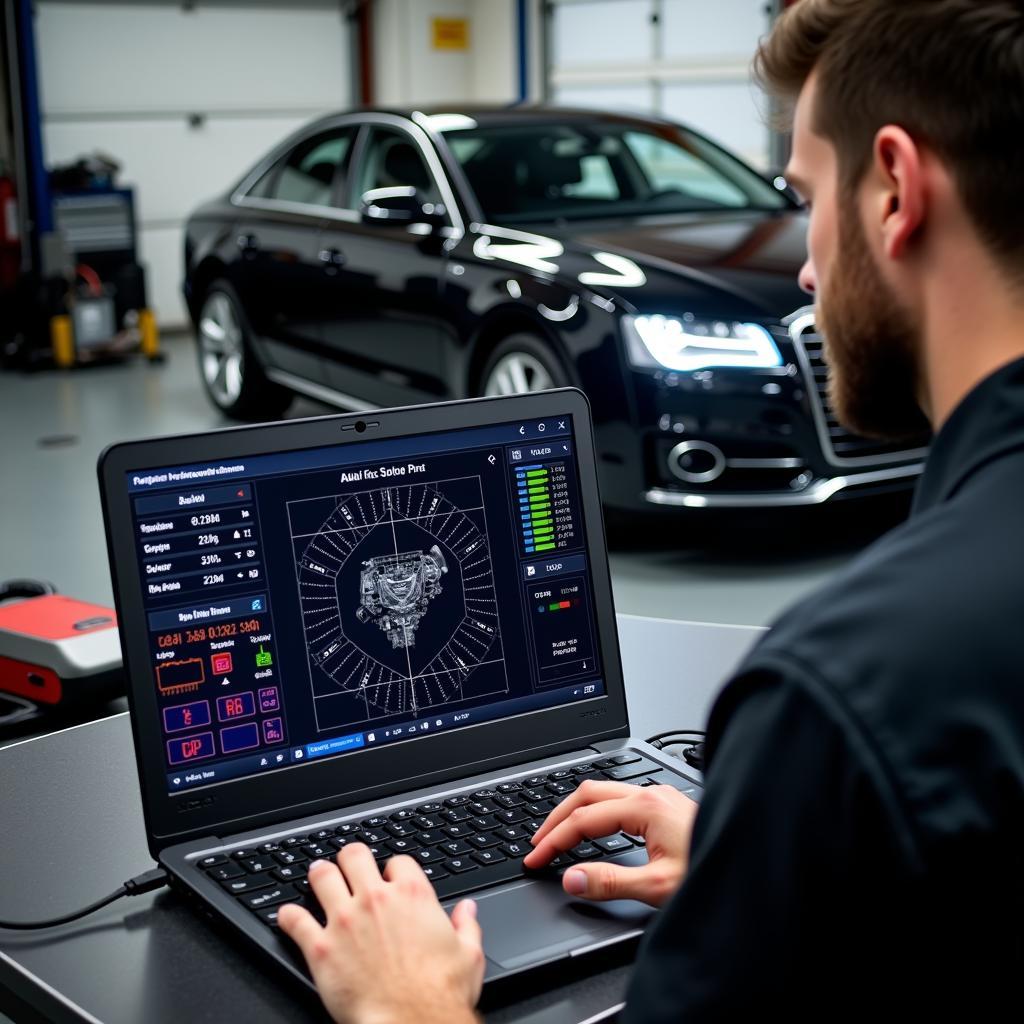 Using diagnostic software on an Audi A8