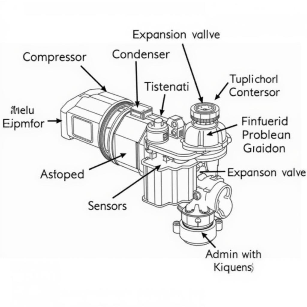 Diagram of the Key Components of the Audi B6 Climatronic System