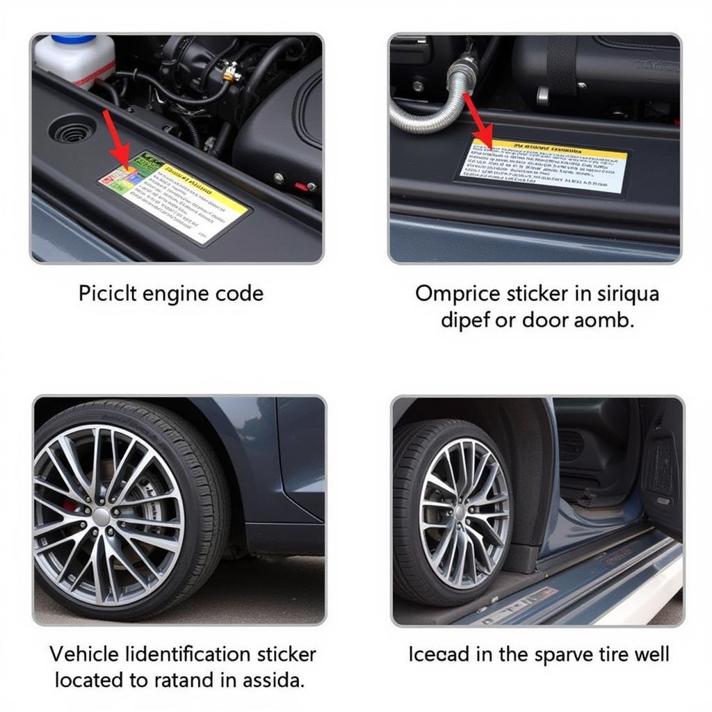 Audi Engine Code Location Examples