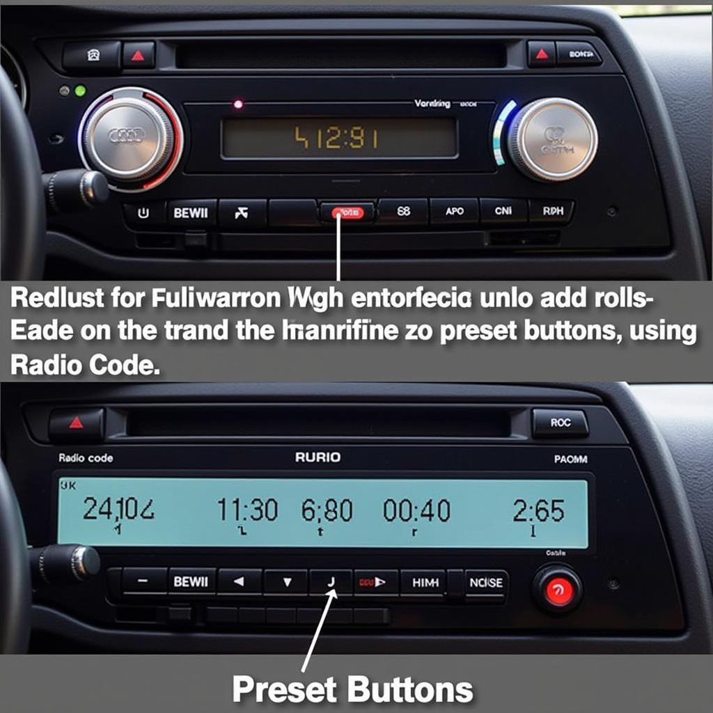 Entering the Radio Code on an Audi Gamma CC Radio