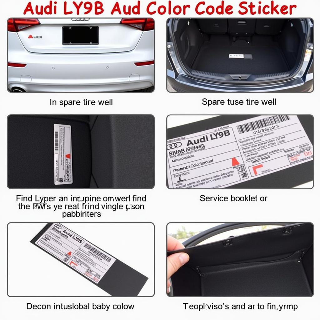 Audi LY9B Color Code Location