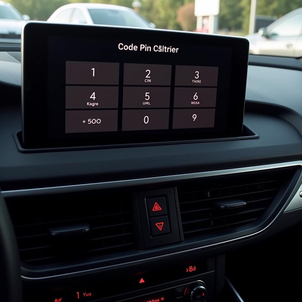Audi MMI Code Pin Entry Screen
