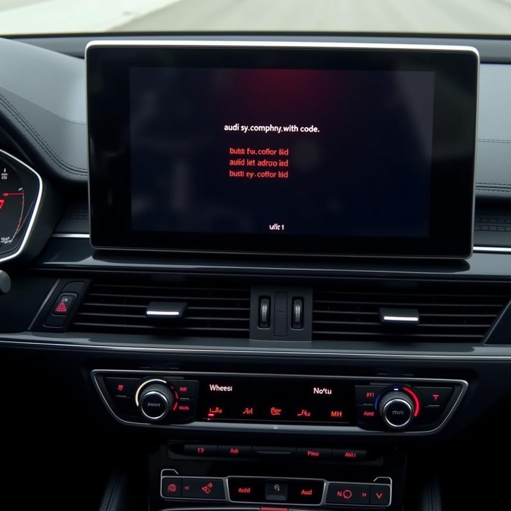 Audi MMI Display Showing Symphony Error Code