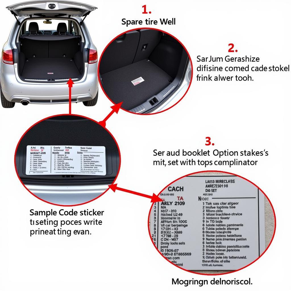 Audi Option Code Sticker Locations