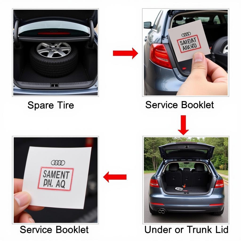 Audi PR Code 7Y0 Sticker Locations in a Vehicle