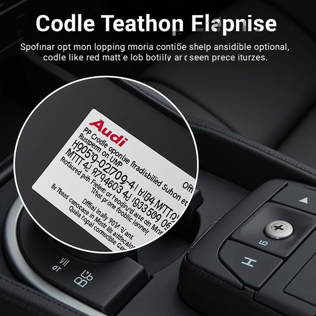 Audi PR Code Sticker Location