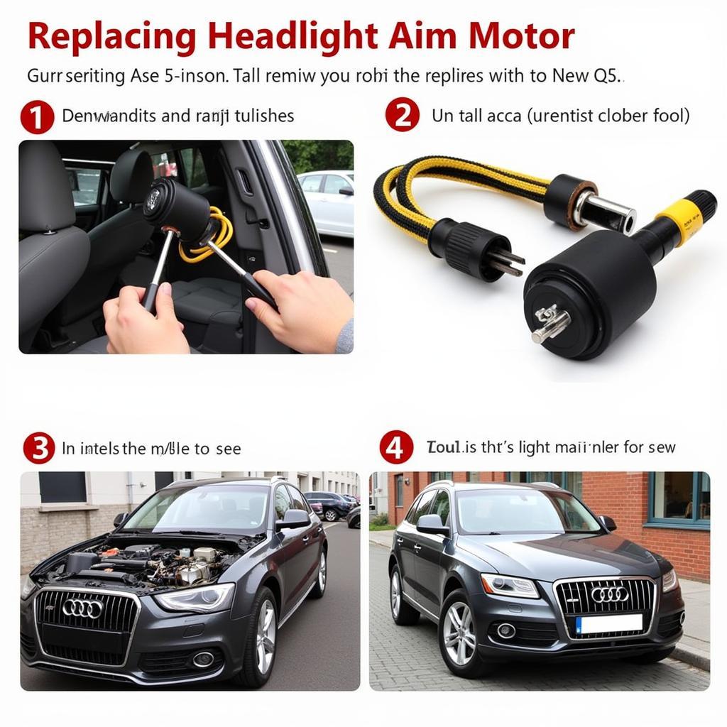 Replacing the headlight aim motor on an Audi Q5