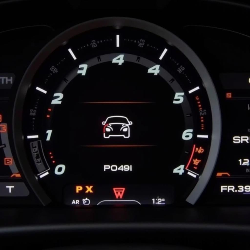 Audi Q5 Dashboard Displaying Check Engine Light with P0491 Code