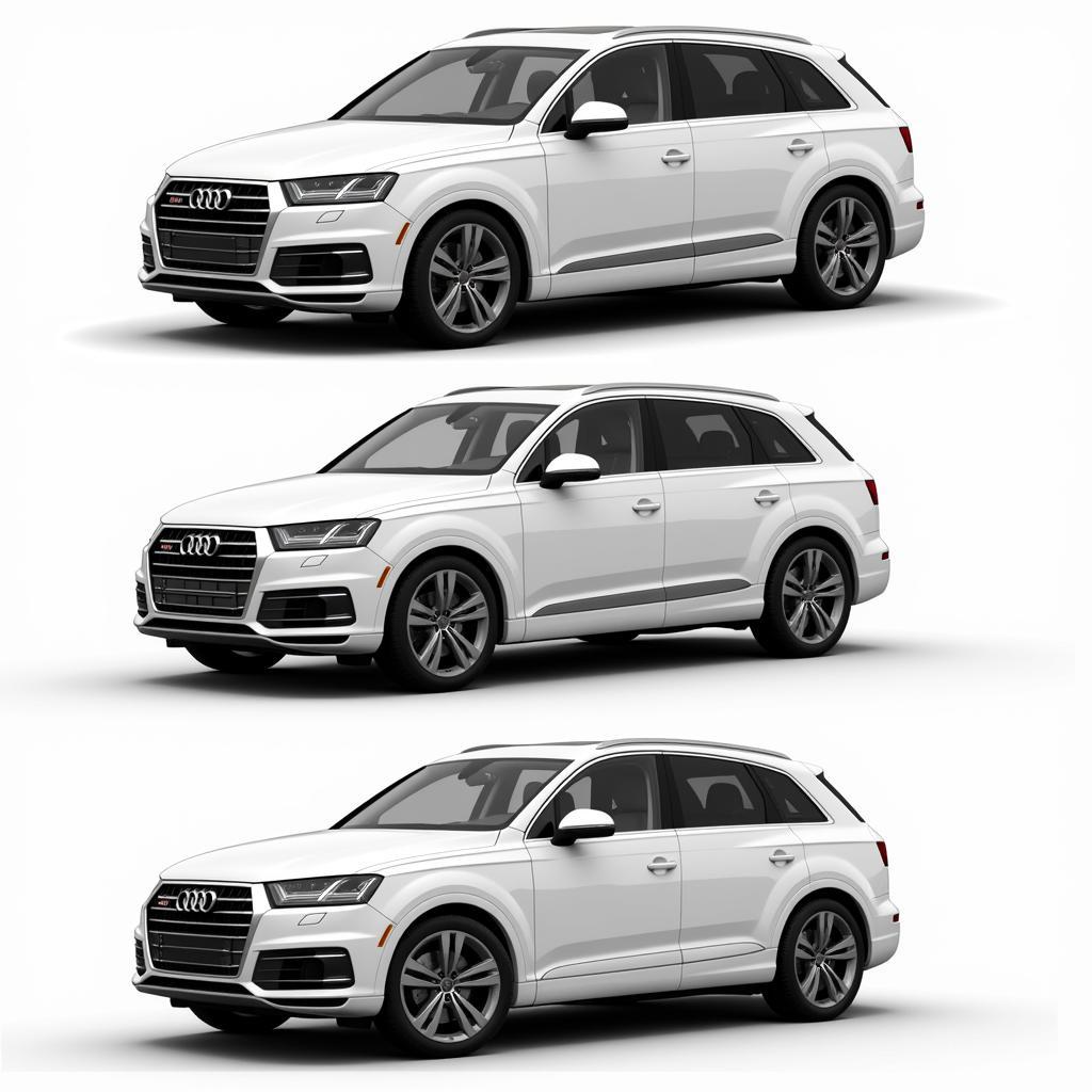 Audi Q7 in Different Shades of White