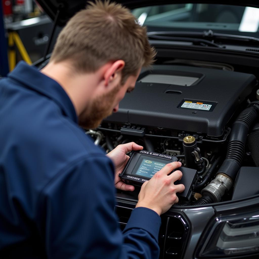 Inspecting the Audi Q7's ECU