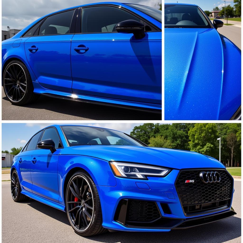 Audi RS4 in Sprint Blue - Overview