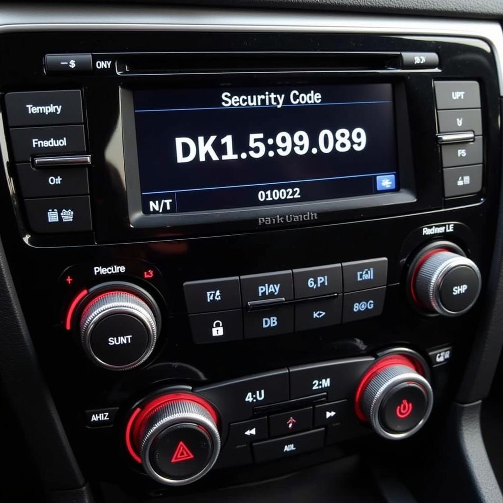 Audi S4 radio security code reset process