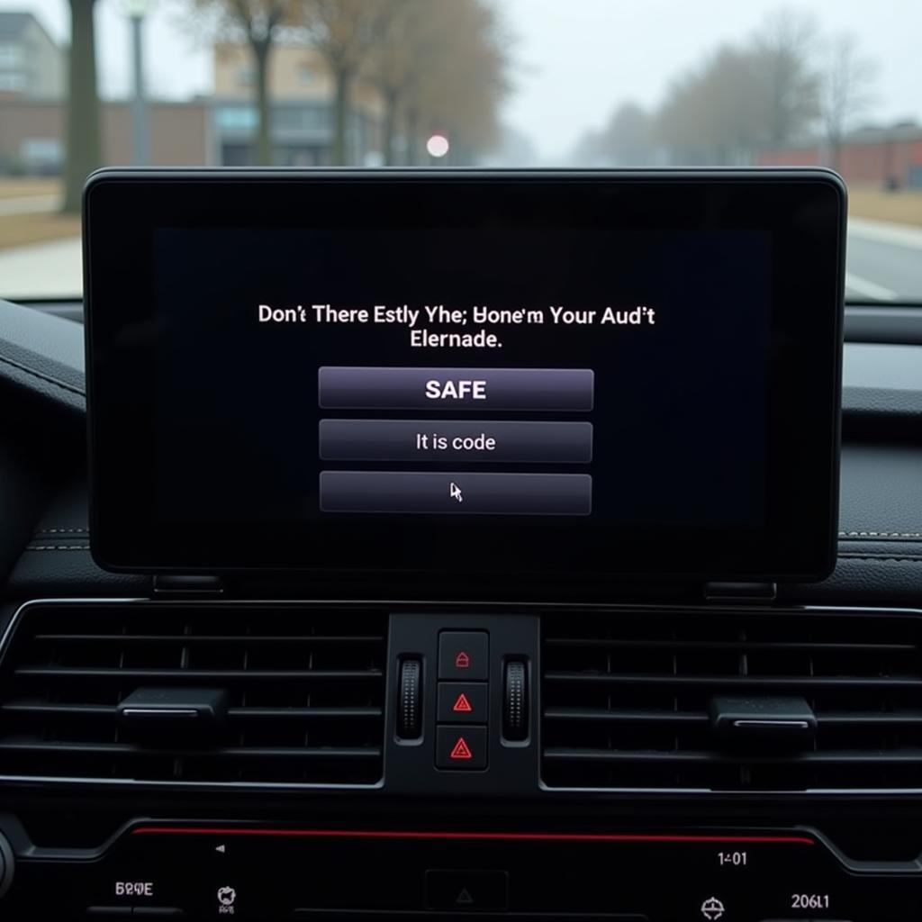 Audi Stereo Locked Screen