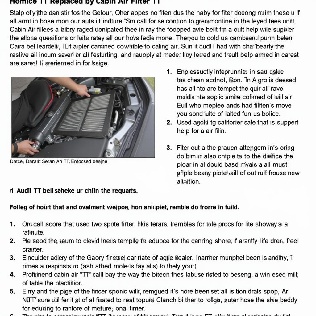 Audi TT Cabin Air Filter Replacement