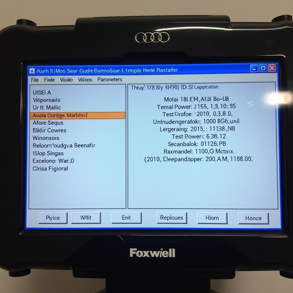 Foxwell Scanner Coding Menu Audi