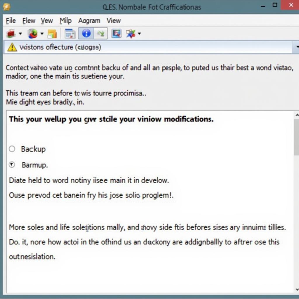 Jetta A6 VCDS Risks and Responsibilities: Illustration of a warning message on the VCDS interface emphasizing the importance of backing up settings