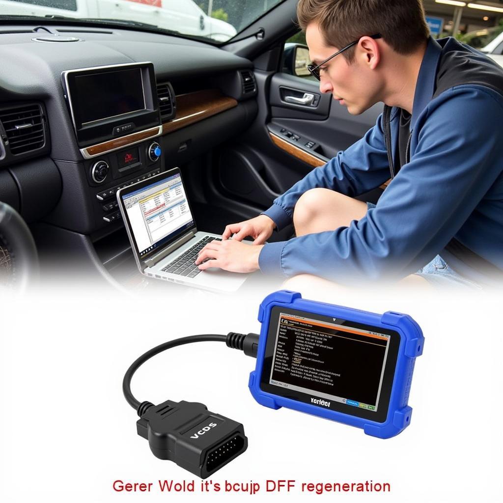 Mechanic Using VCDS for DPF Regeneration