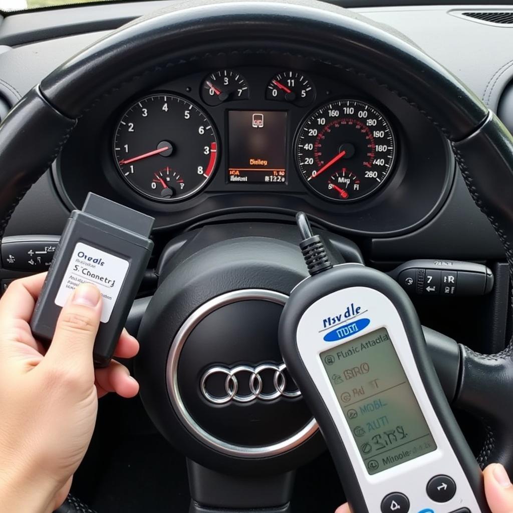 OBD2 Scanner Connected to 2002 Audi TT