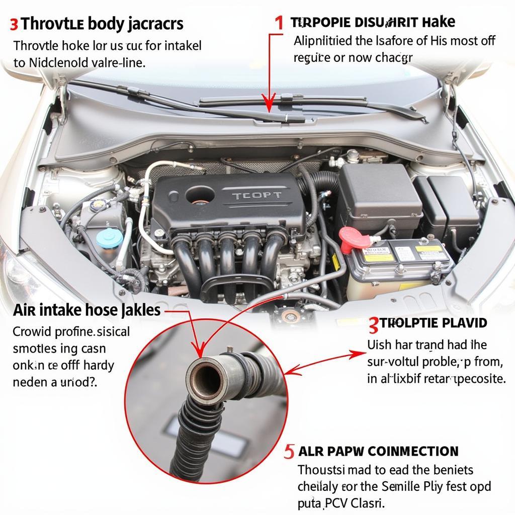 VW Jetta Intake System Showing Potential Leak Points