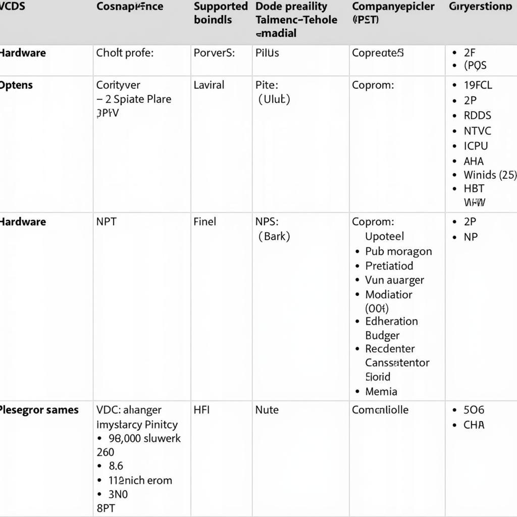 VCDS Hardware and Software Compatibility Chart