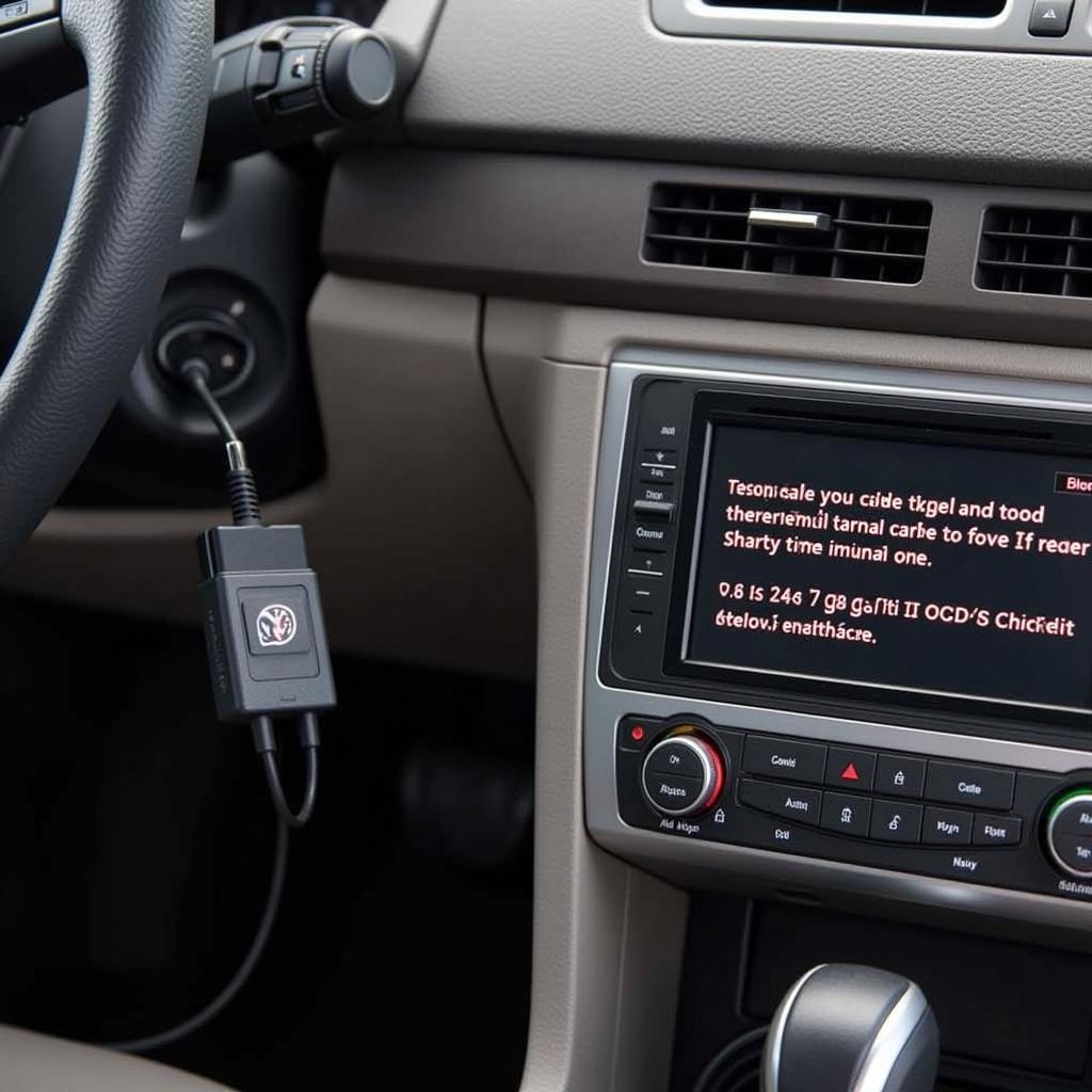 VCDS Interface Connected to Jetta OBD Port