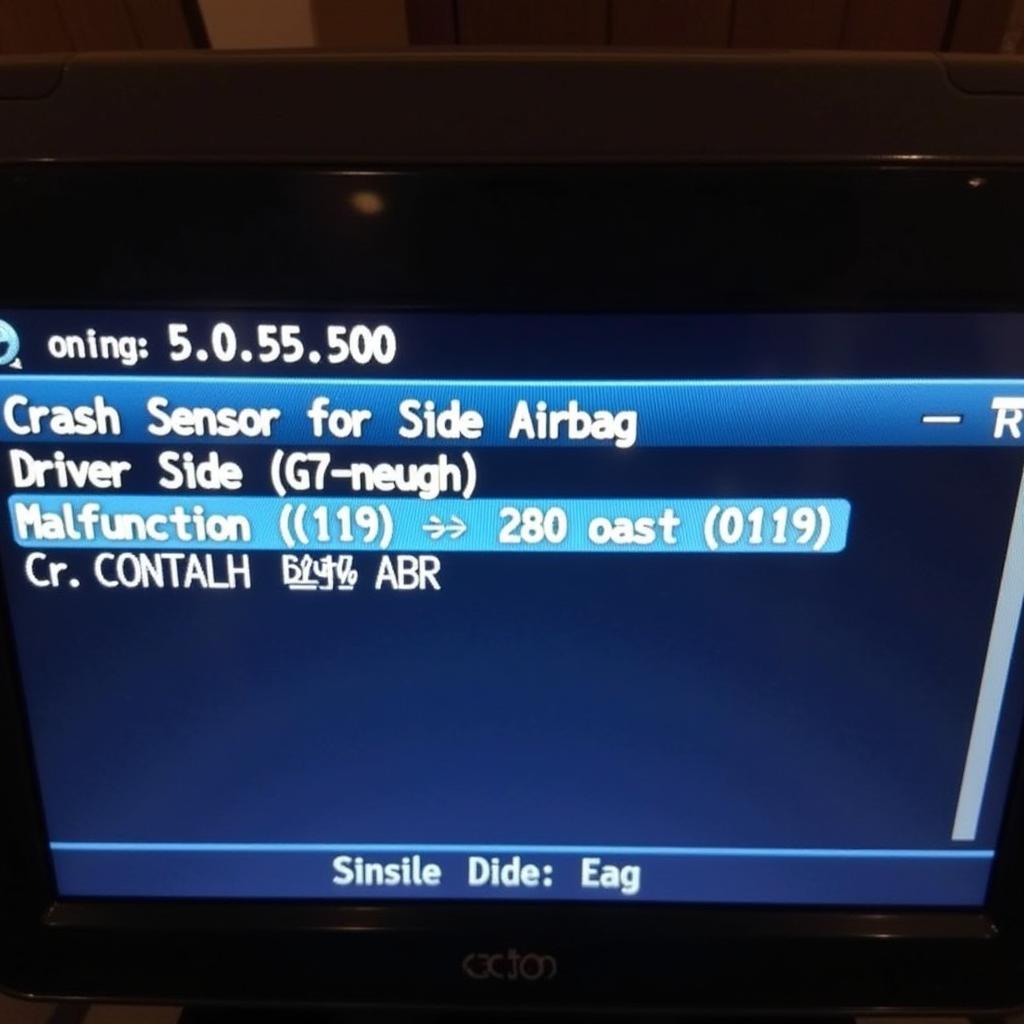 VCDS Scan Displaying 01119 Error Code