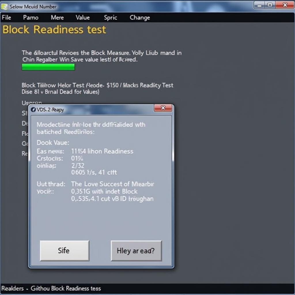 Successful VCDS Block Readiness Test Result