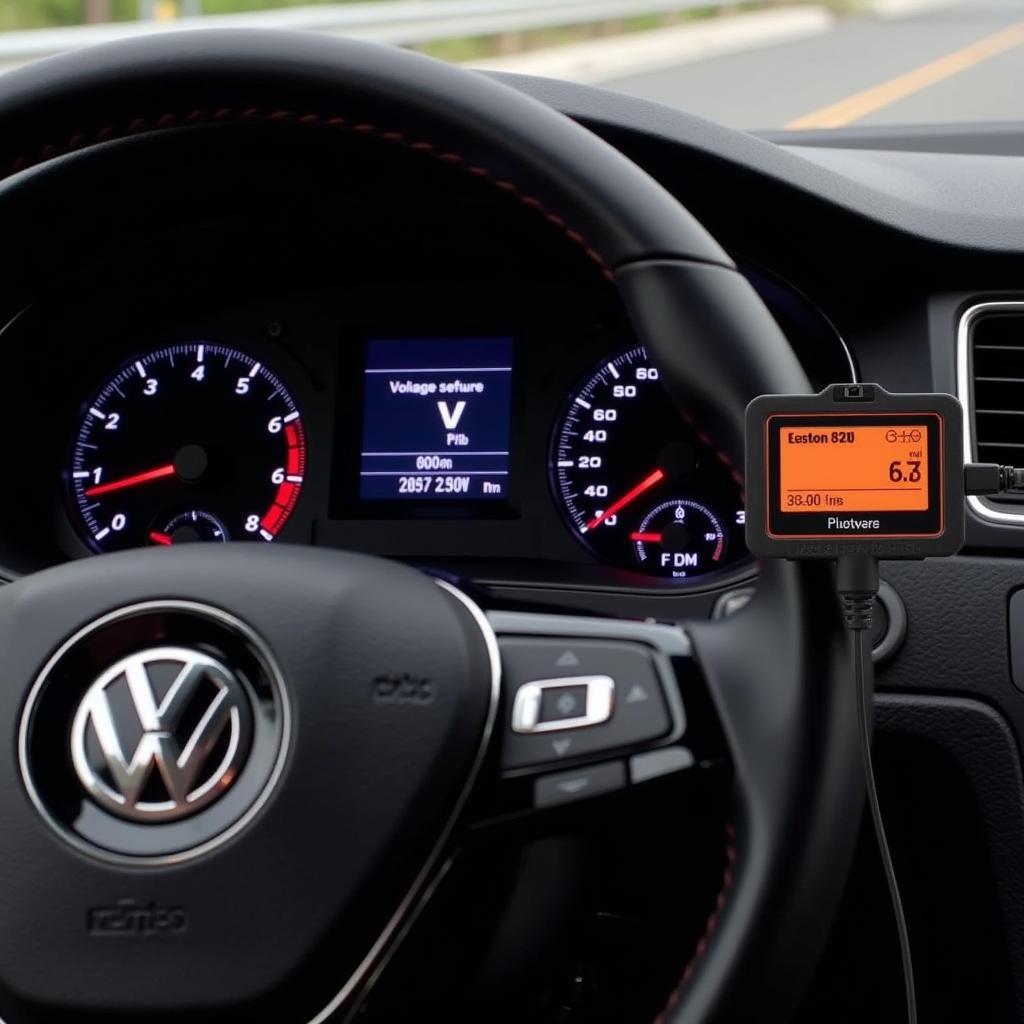 VCDS VW Voltage Check on Dashboard Display