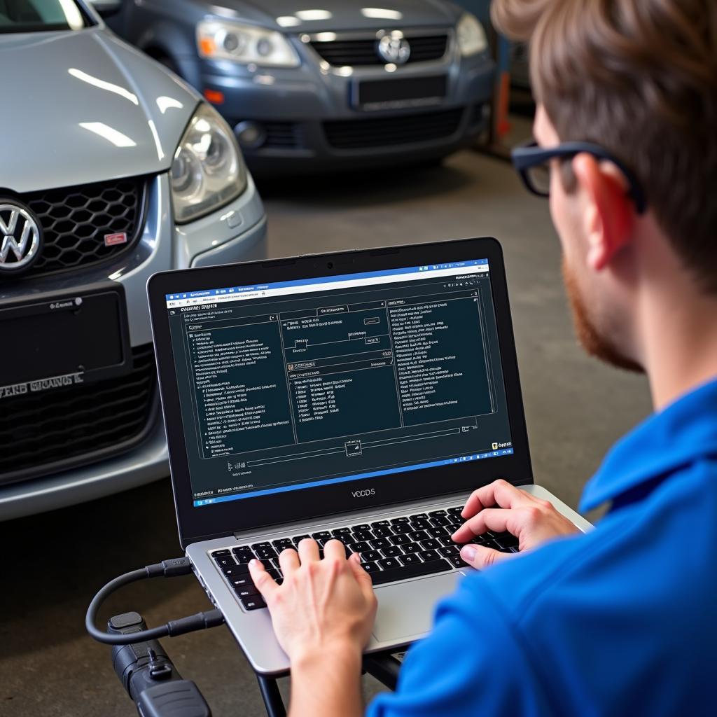 Volkswagen VCDS Tool in Use