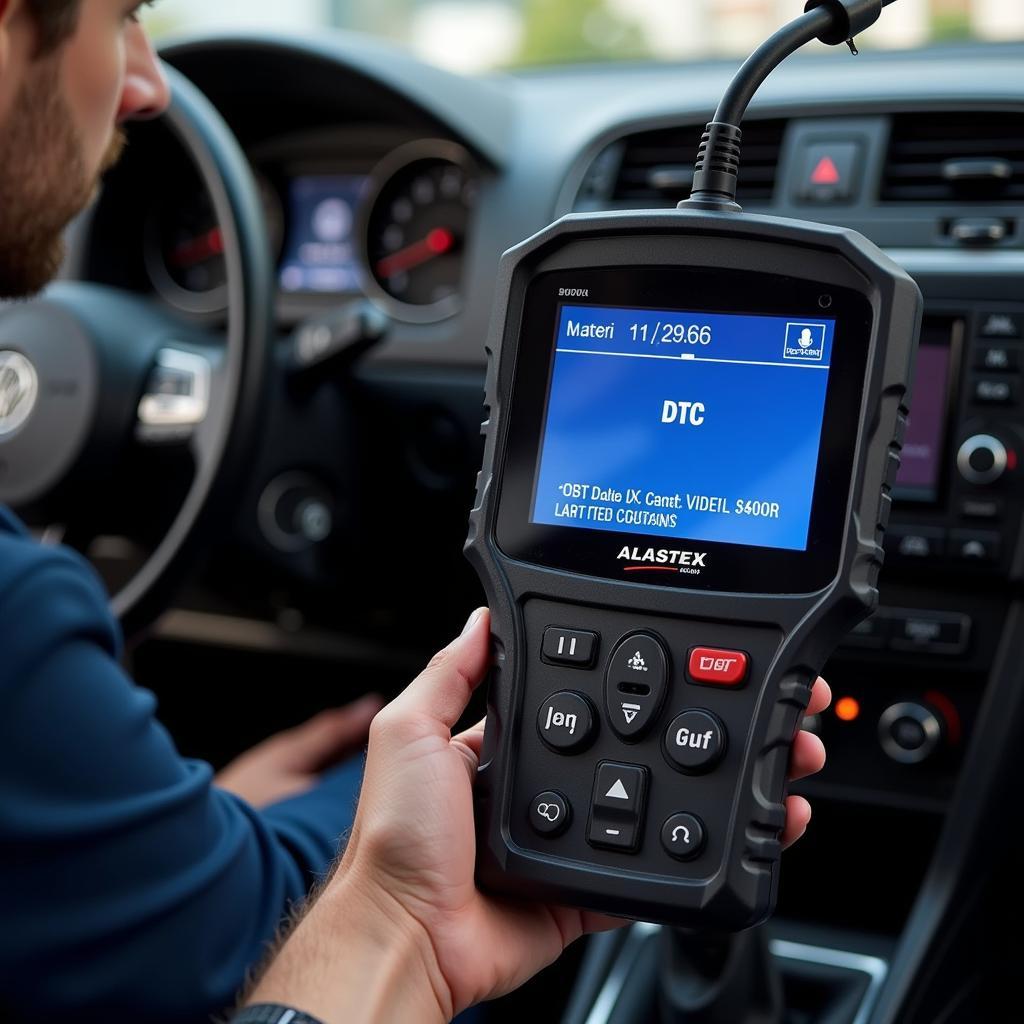 VW DTC Code Scanner in Action