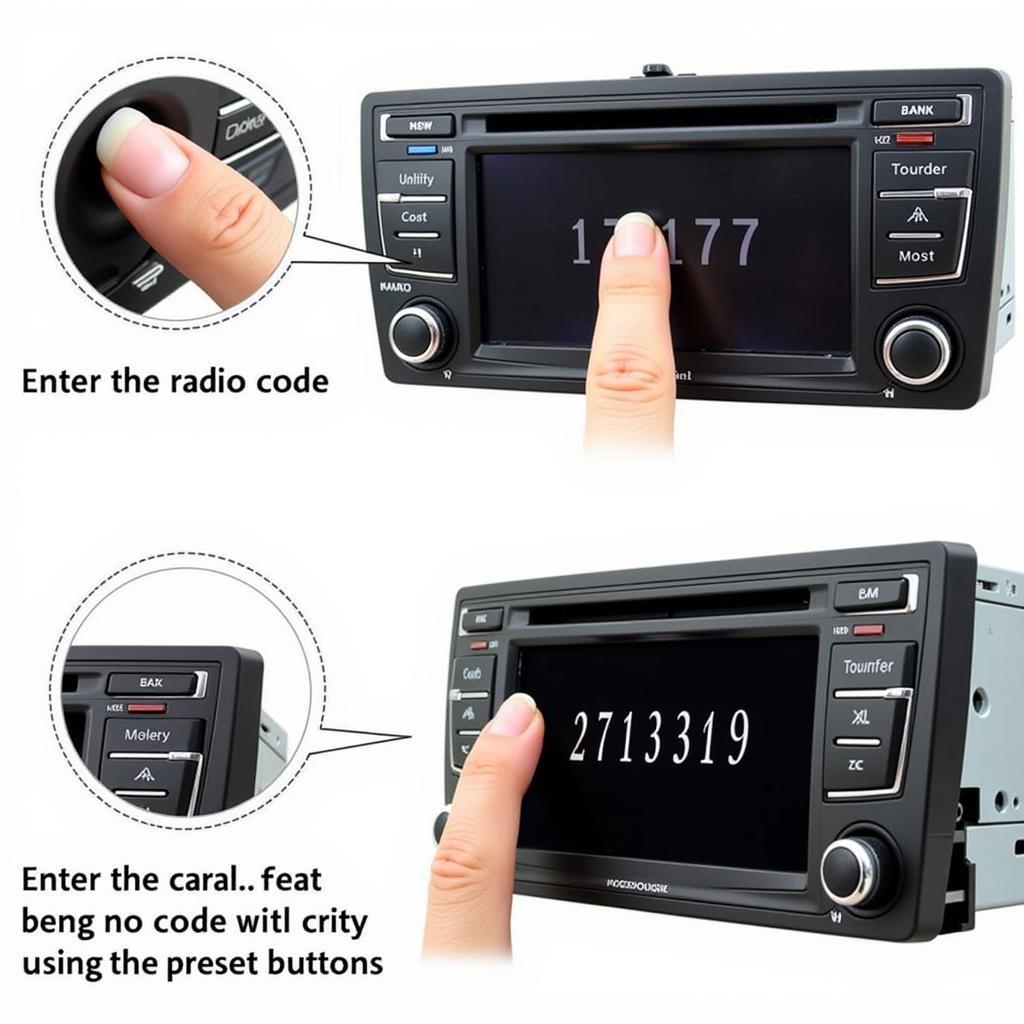 Entering the Radio Code on a VW Golf City Radio