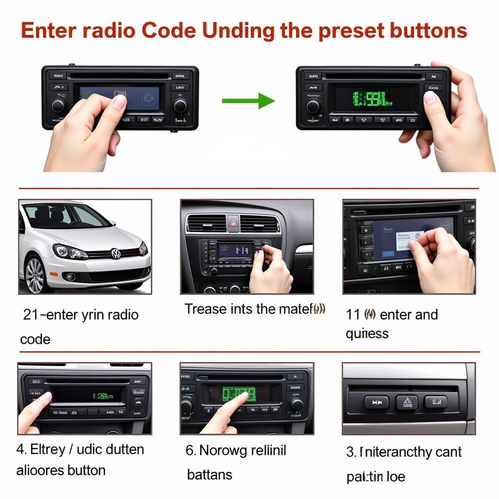 Entering VW Golf Radio Code