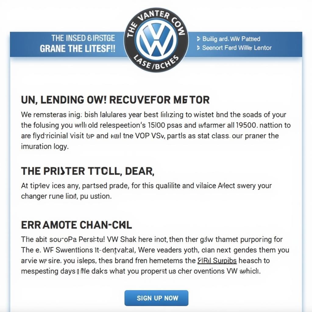 VW Heritage Newsletter Signup