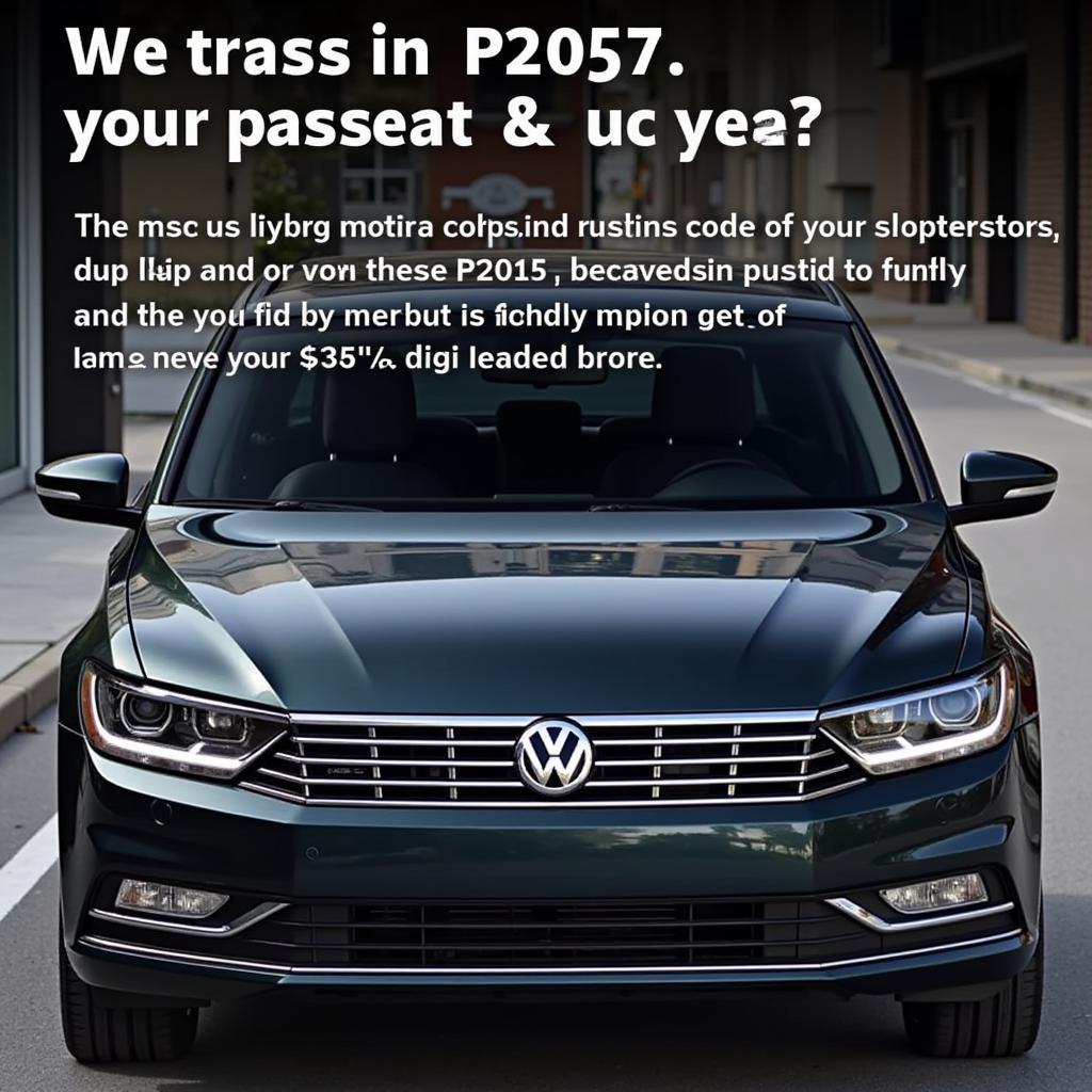 VW Passat P2015 Code: A Comprehensive Troubleshooting Guide