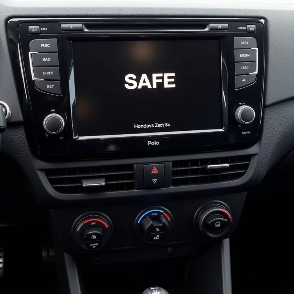 VW Polo Radio Displaying "SAFE" Mode