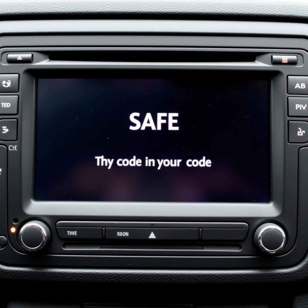 VW Radio Code Entry Screen