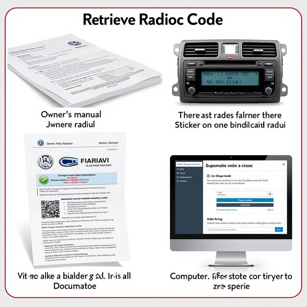 VW Radio Code Retrieval Methods