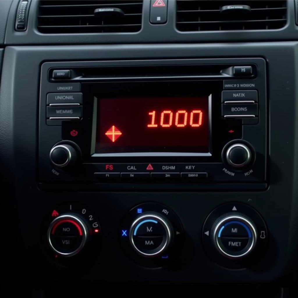 VW Radio Displaying 1000 Code