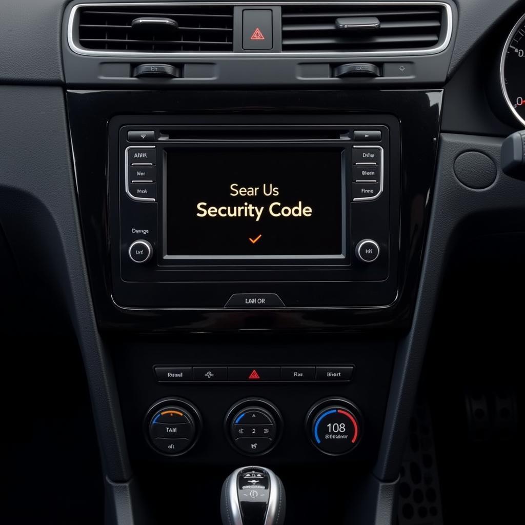 VW Radio Security Code Display