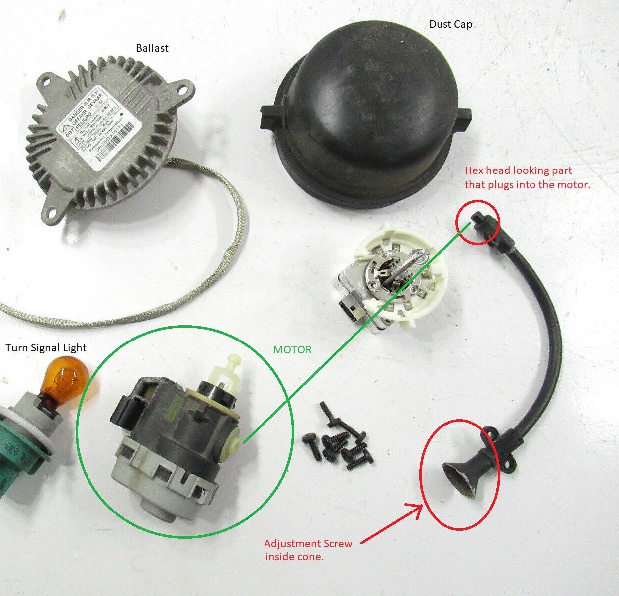 Headlight Adjustment Screw Location