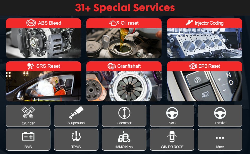 Autel DS808K 31 special services for car maintenance