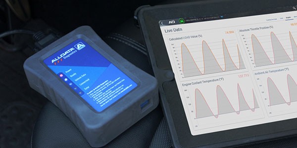 ALLDATA Diagnostics turns a tablet into a powerful scan tool, integrating repair and collision data for efficient diagnostics.