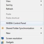 Access NVIDIA Control Panel by right-clicking on the desktop