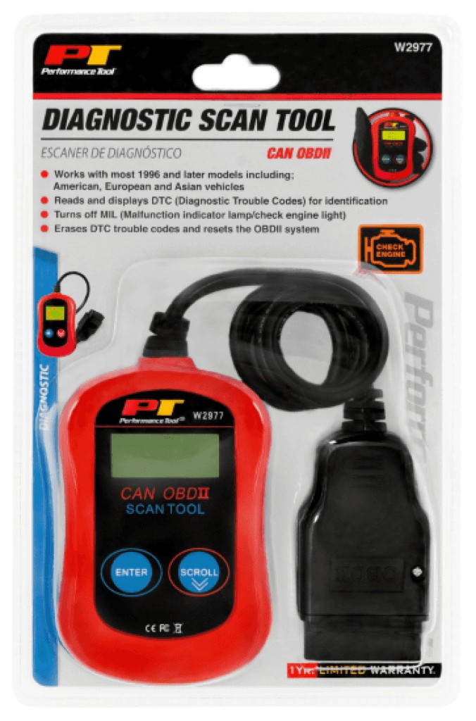 W2977 CAN OBDII Diagnostic Scan Tool for engine diagnostics