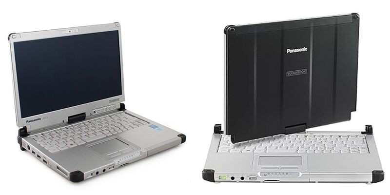 Panasonic Toughbook CF-C2 rugged 2-in-1 diagnostic laptop for vehicle repair shops and field technicians.