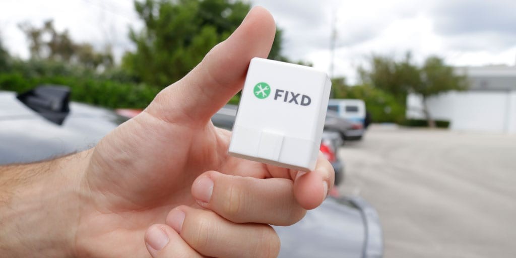 Close up of the FIXD scan tool device