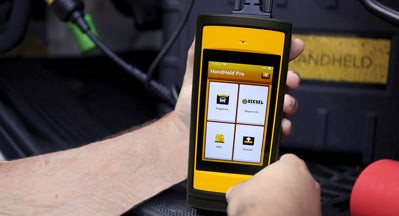 Handheld Diagnostic Scan Tool in Use