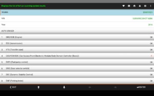 iSCAN SF Scan Tool Displaying Scan Results