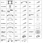 Package contents of the MaxiSYS MS908CV II commercial truck scan tool, showing adapters, cables, and the main diagnostic tablet.