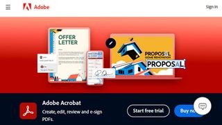 Adobe Acrobat website screenshot.